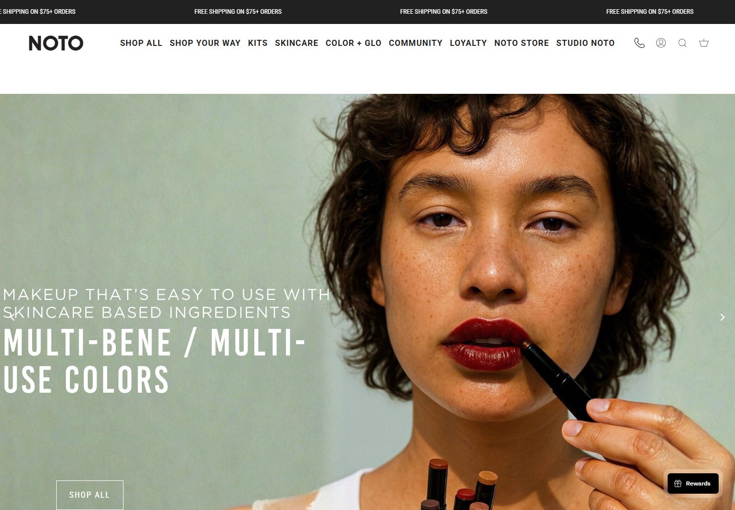 NOTO Botanics website preview